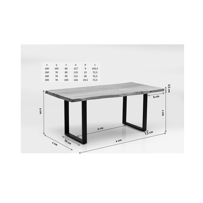 Table Harmony Black 160x80