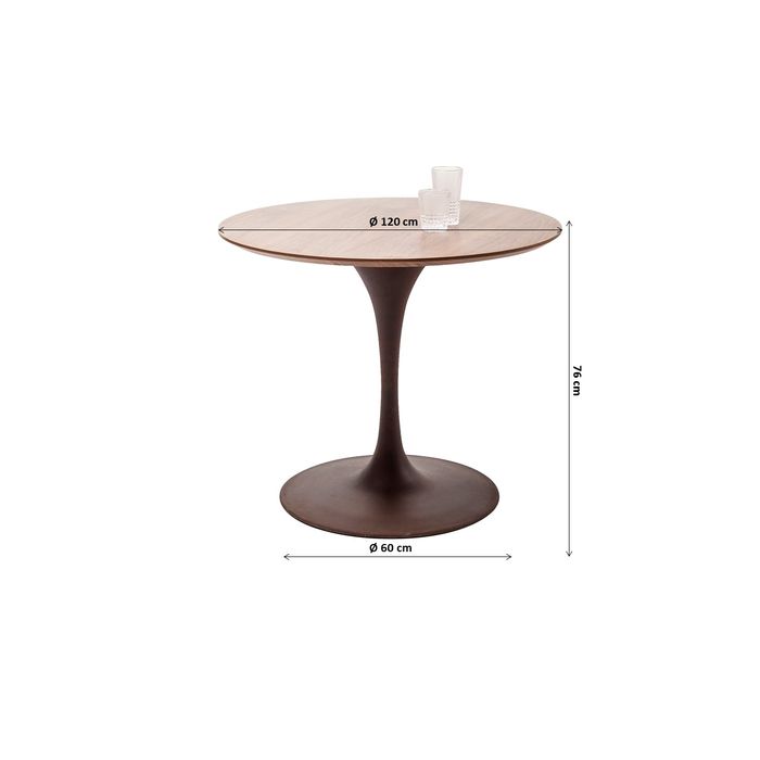 Table Invitation Set Walnut Rusty ‚àö√≤120cm