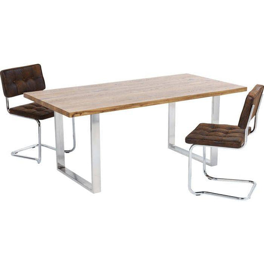 Table Jackie Oak Chrome 180x90 - JULIA VENCE STORE