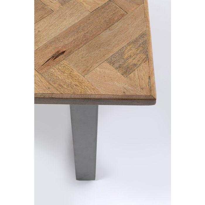 Table Parquet Acier Brut 180x90