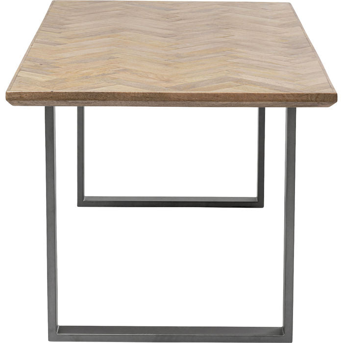 Table Parquet Acier Brut 180x90