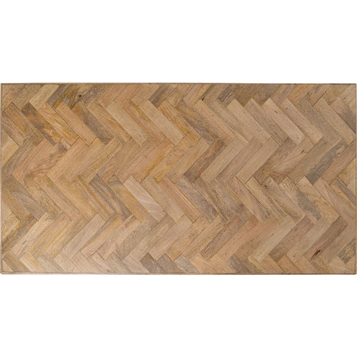 Table Parquet Acier Brut 180x90