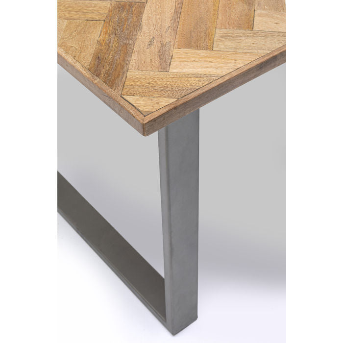 Table Parquet Acier Brut 180x90