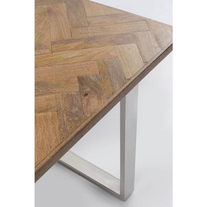 Table Parquet Chrome 180x90