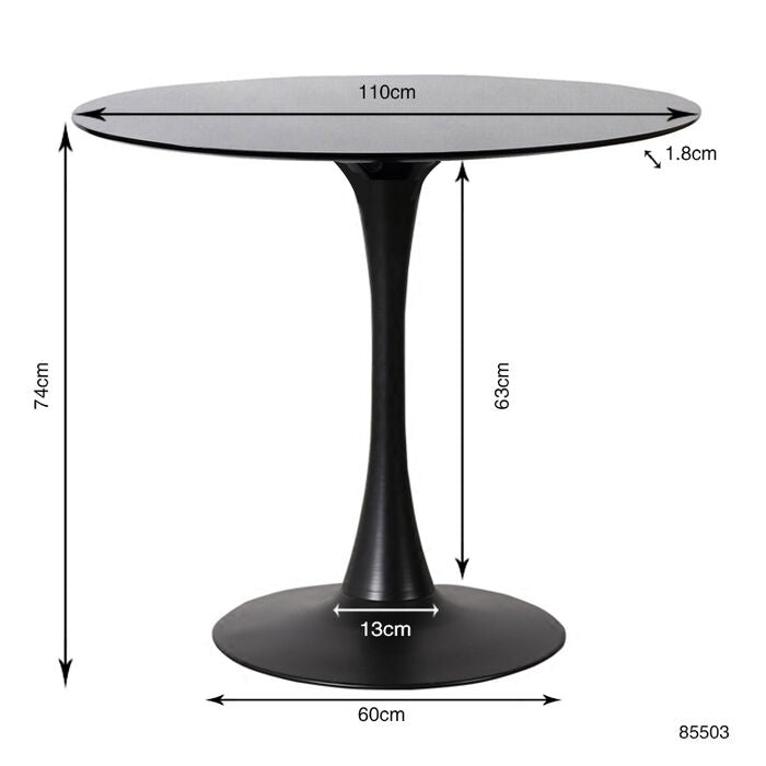 Table Schickeria Black √ò110