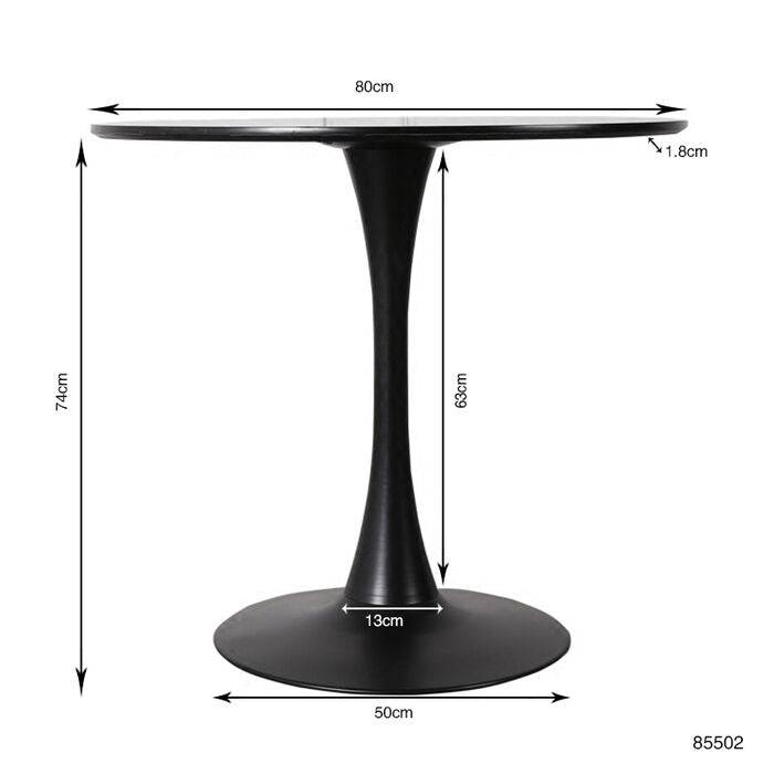 Table Schickeria Black √ò80 - JULIA VENCE STORE