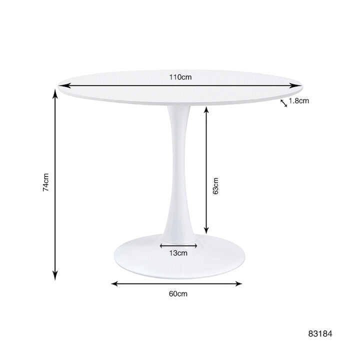 Table Schickeria White √ò110