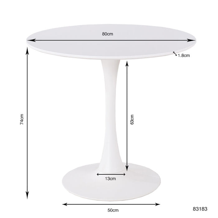 Table Schickeria White √ò80