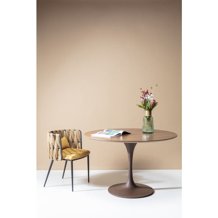 Table Top Invitation Round Walnut ‚àö√≤120cm