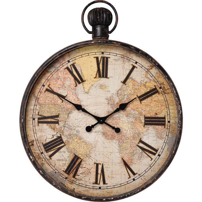 Wall Clock European Map 96cm