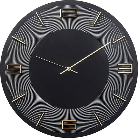 Wall Clock Leonardo Black/Gold 50