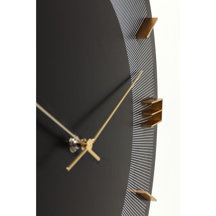 Wall Clock Leonardo Black/Gold 50