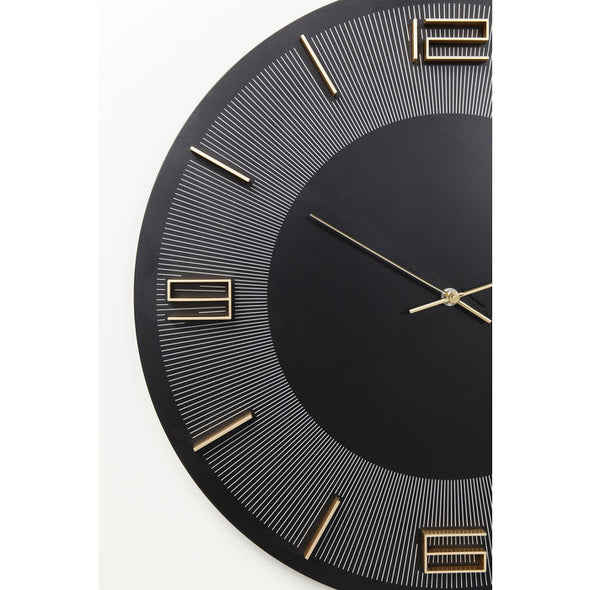 Wall Clock Leonardo Black/Gold 50