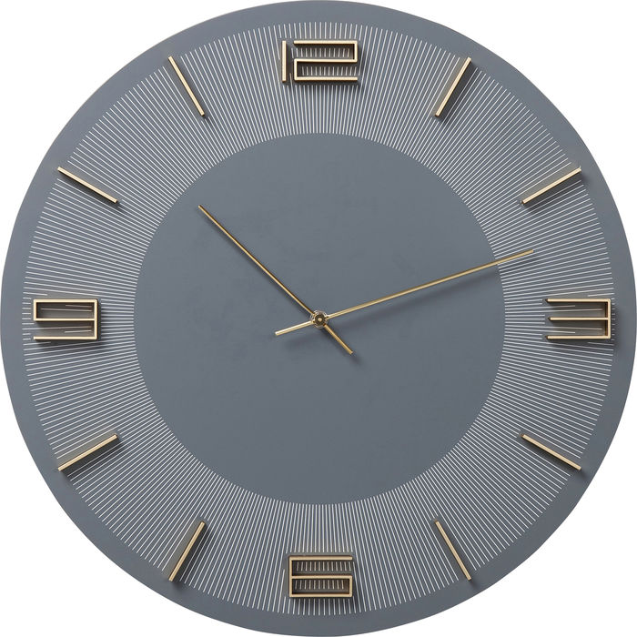 Wall Clock Leonardo Grey/Gold