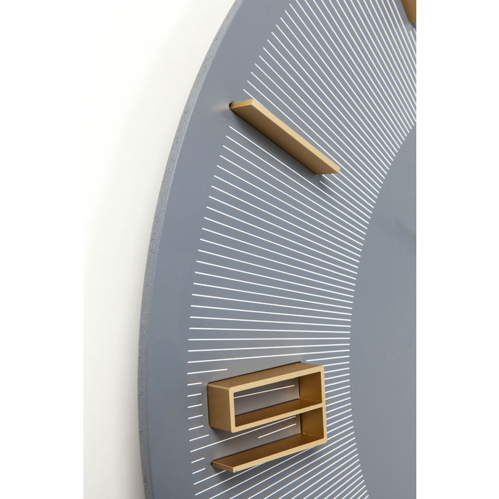 Wall Clock Leonardo Grey/Gold