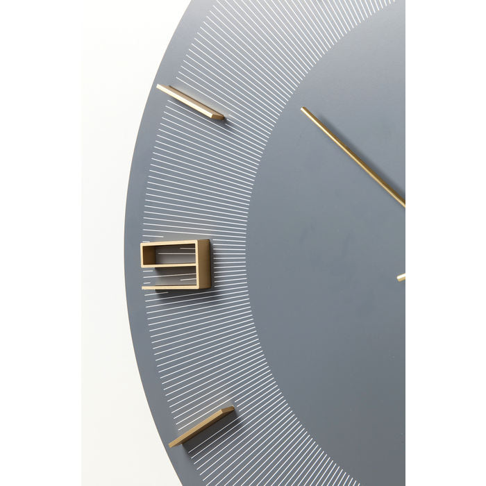 Wall Clock Leonardo Grey/Gold