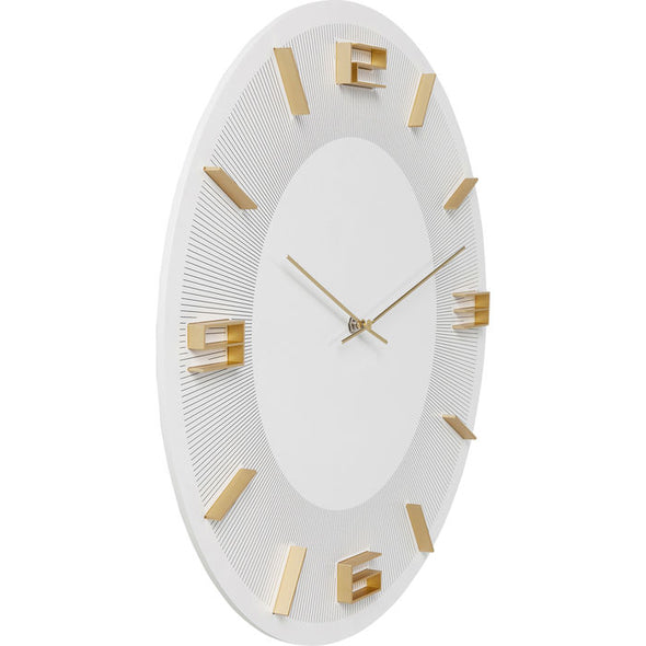 Wall Clock Leonardo White/Gold Ø49cm