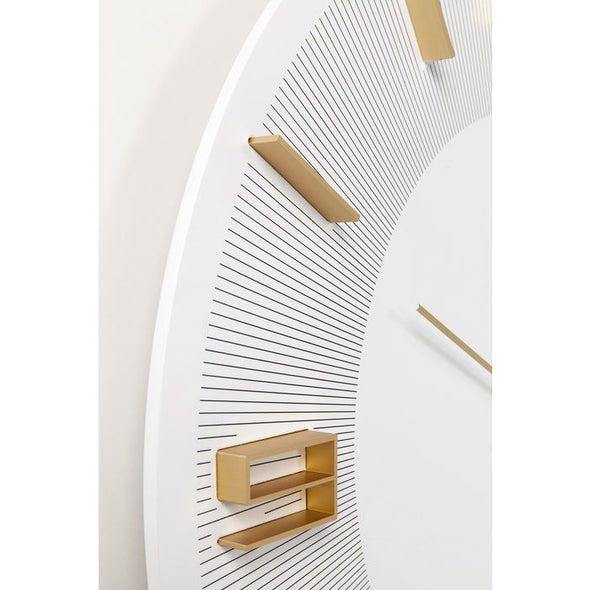 Wall Clock Leonardo White/Gold Ø49cm