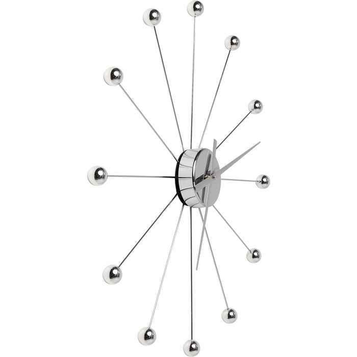 Wall Clock Like Umbrella Balls Chrome