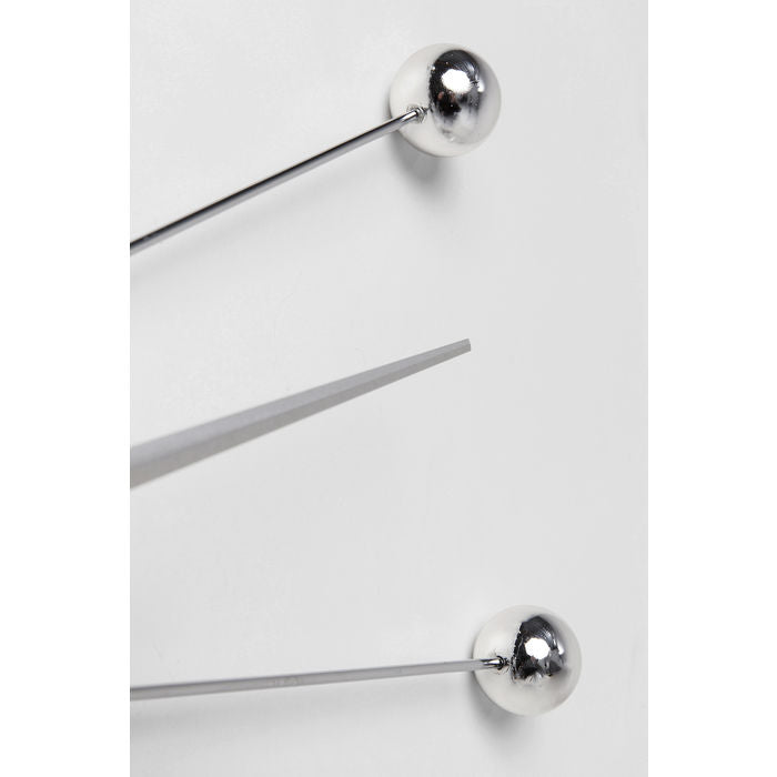 Wall Clock Like Umbrella Balls Chrome