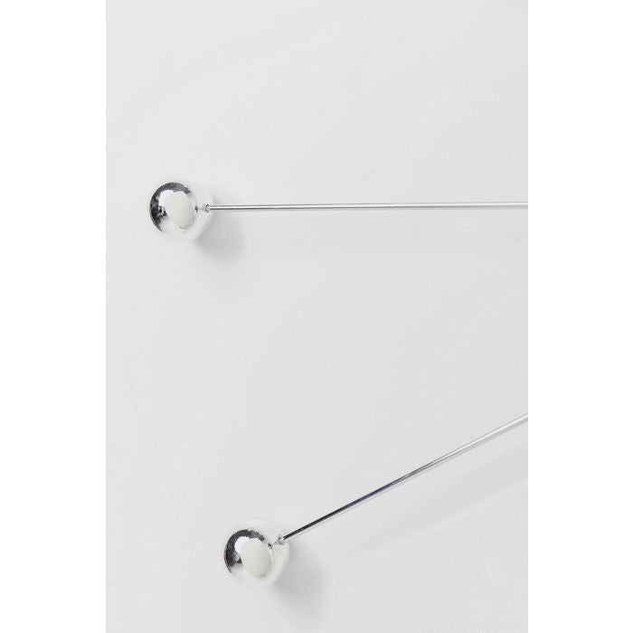 Wall Clock Like Umbrella Balls Chrome