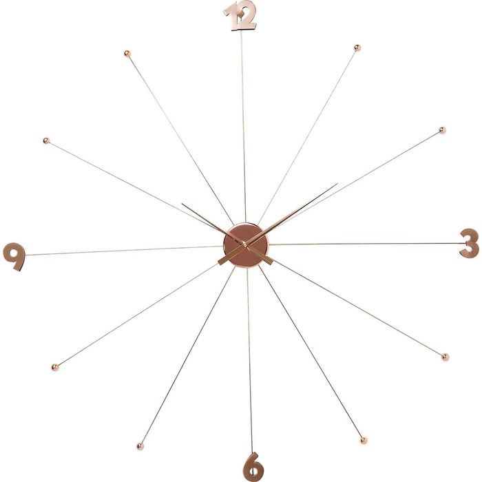 Wall Clock Like Umbrella Rose Gold