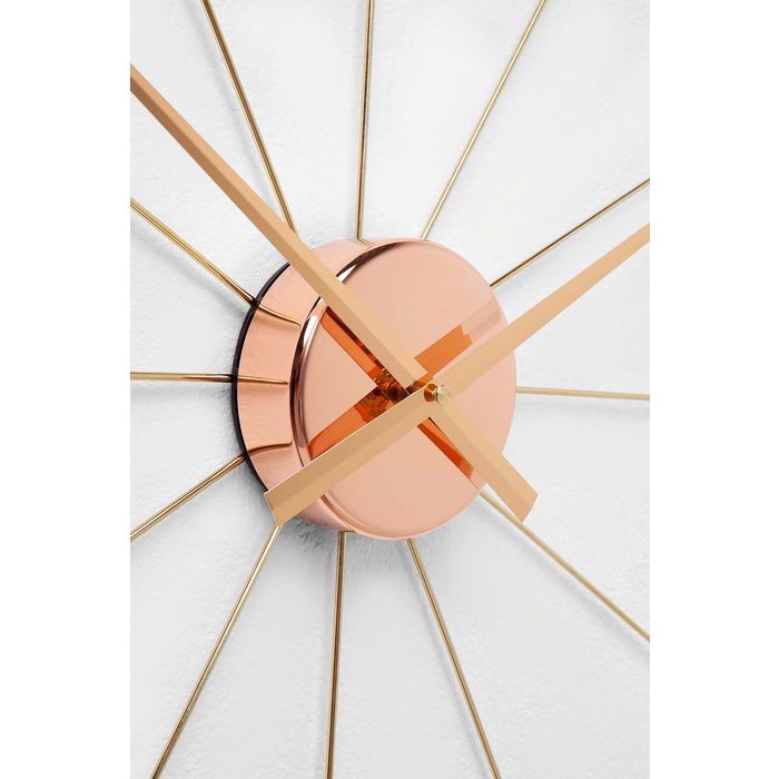 Wall Clock Like Umbrella Rose Gold