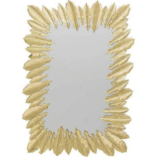 Wall Mirror Feather Dress Gold 49x69cm