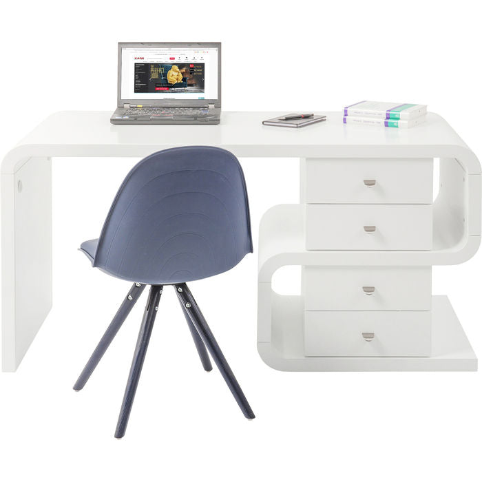 White Club Desk Snake 150x70cm