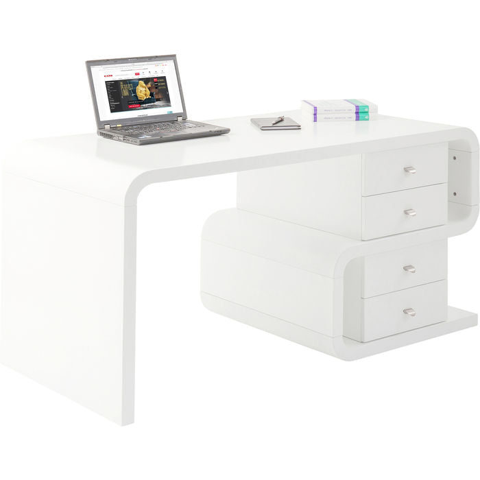 White Club Desk Snake 150x70cm